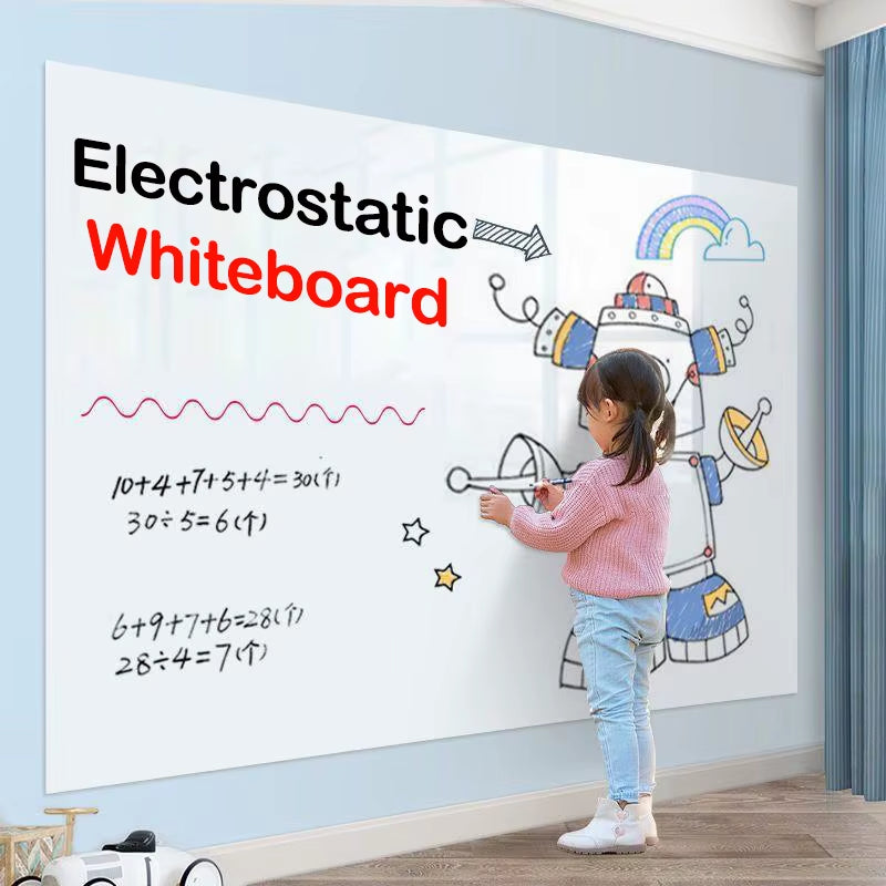 Width: 45CM Reusable Static Whiteboard Adheres to Walls without Damage Easy to Apply and Remove Dry Eraser White Board